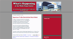 Desktop Screenshot of blog.wellsfargocenterphilly.com